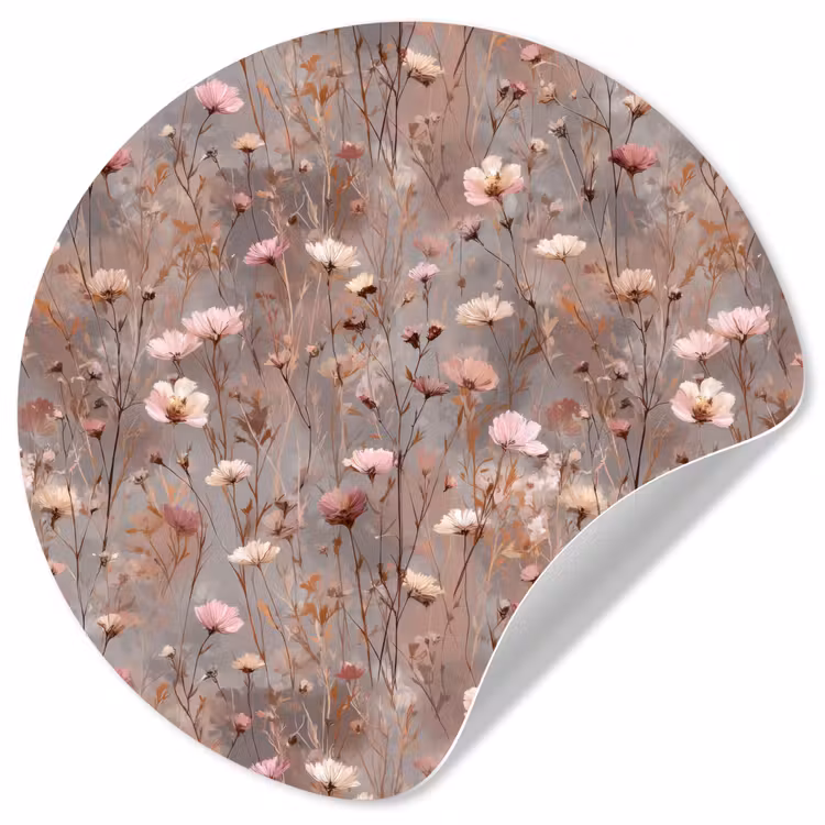 Behangcirkel - Bloemen - Wild - Pastel — 1