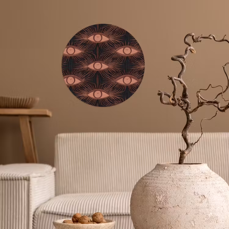 Behangcirkel - Boheems - Oog - Bruin — 2