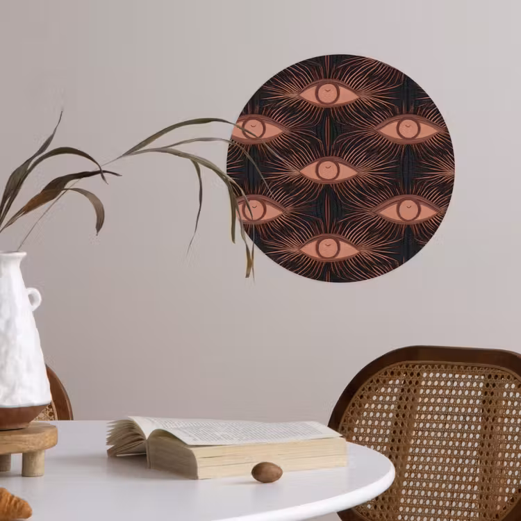 Behangcirkel - Boheems - Oog - Bruin — 4