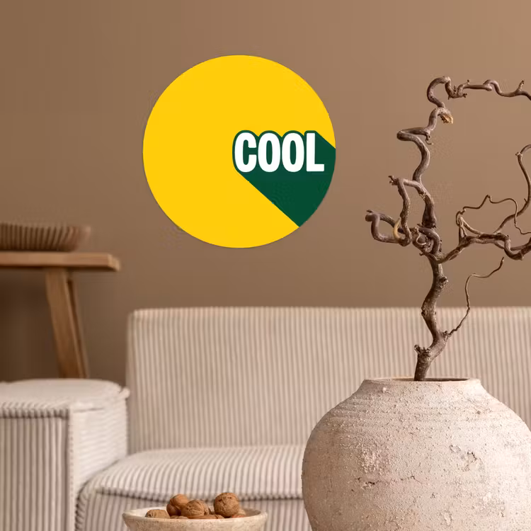 Behangcirkel - Cool - Geel - Groen — 2