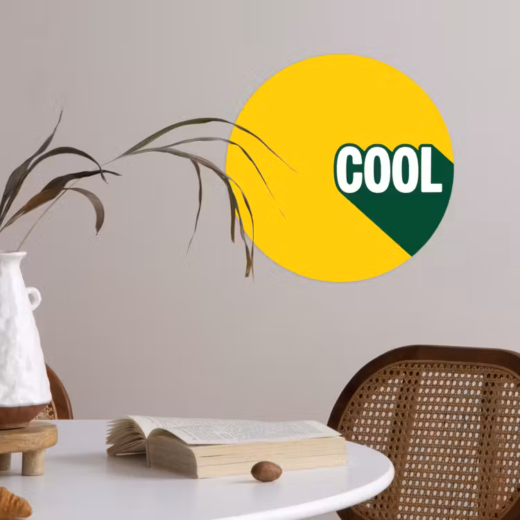 Behangcirkel - Cool - Geel - Groen — 4
