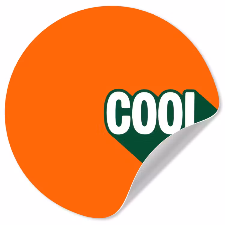 Behangcirkel - Cool - Oranje - Groen — 1