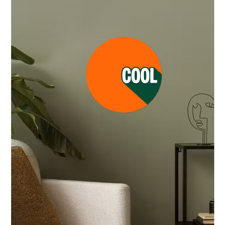 Behangcirkel - Cool - Oranje - Groen — 3