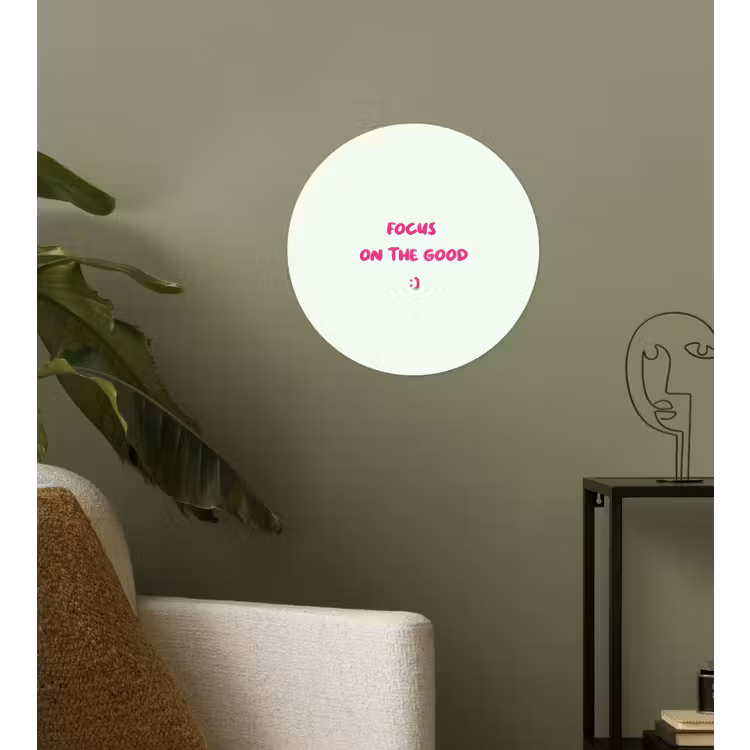 Behangcirkel - Focus - Beige - Roze - Smiley — 3