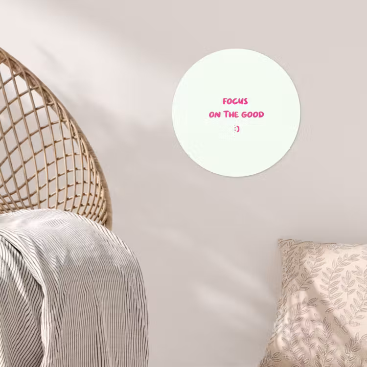 Behangcirkel - Focus - Beige - Roze - Smiley — 5