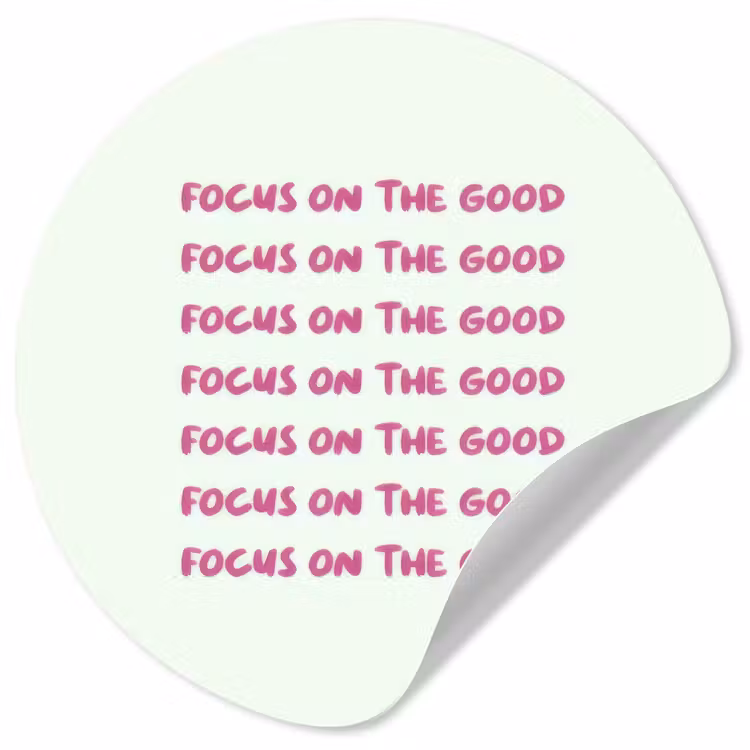 Behangcirkel - Focus on the good - Roze — 1