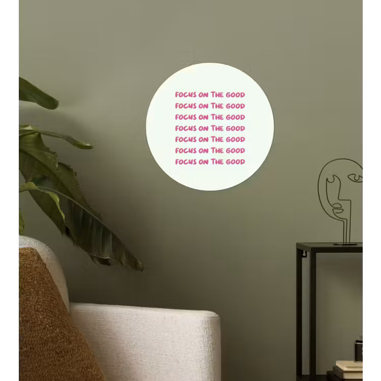 Behangcirkel - Focus on the good - Roze — 3