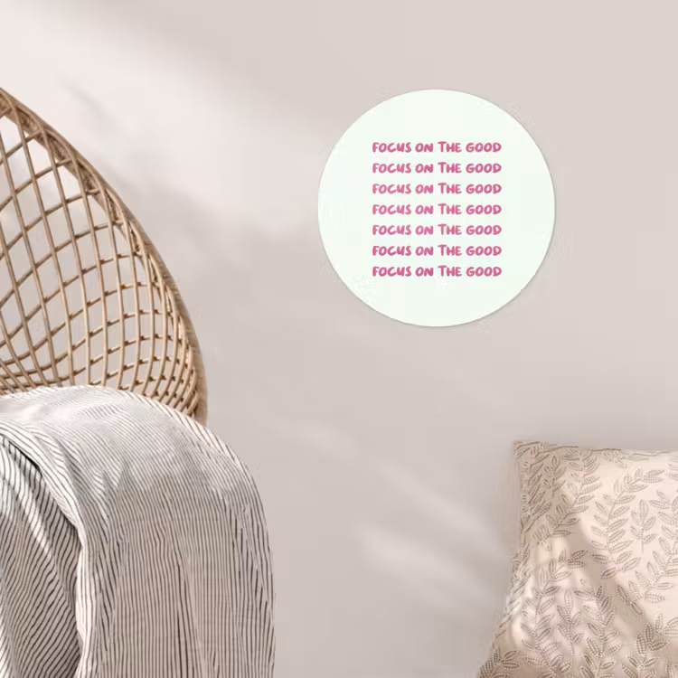 Behangcirkel - Focus on the good - Roze — 5