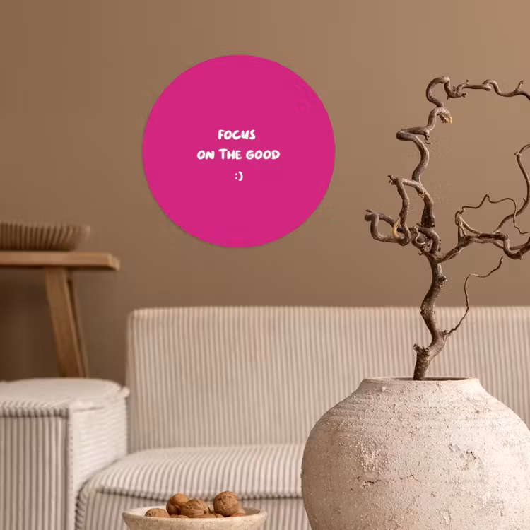Behangcirkel - Focus - Smiley - Roze — 2