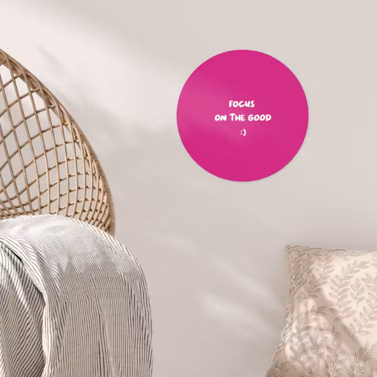 Behangcirkel - Focus - Smiley - Roze — 5