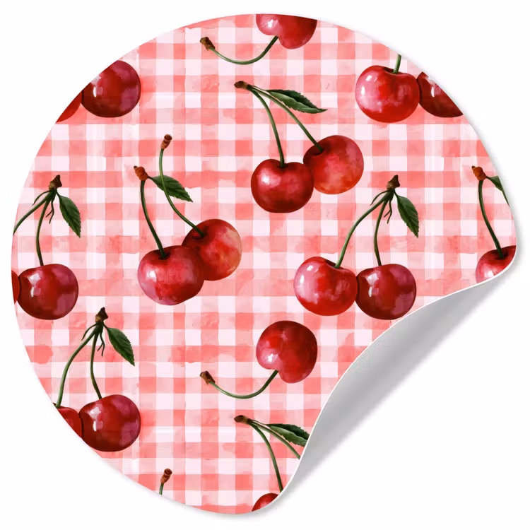 Behangcirkel - Kersen - Blokken - Rood — 1
