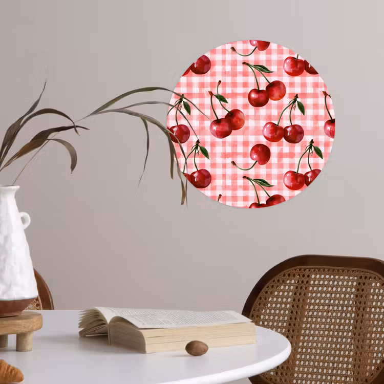 Behangcirkel - Kersen - Blokken - Rood — 4
