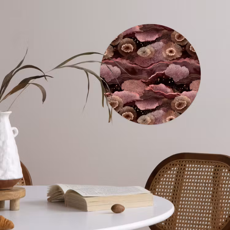 Behangcirkel - Koraal - Organisch - Roze — 4