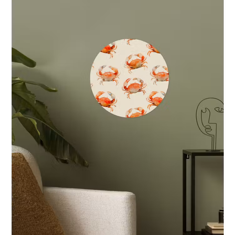 Behangcirkel - Krabben - Patroon - Oranje — 3