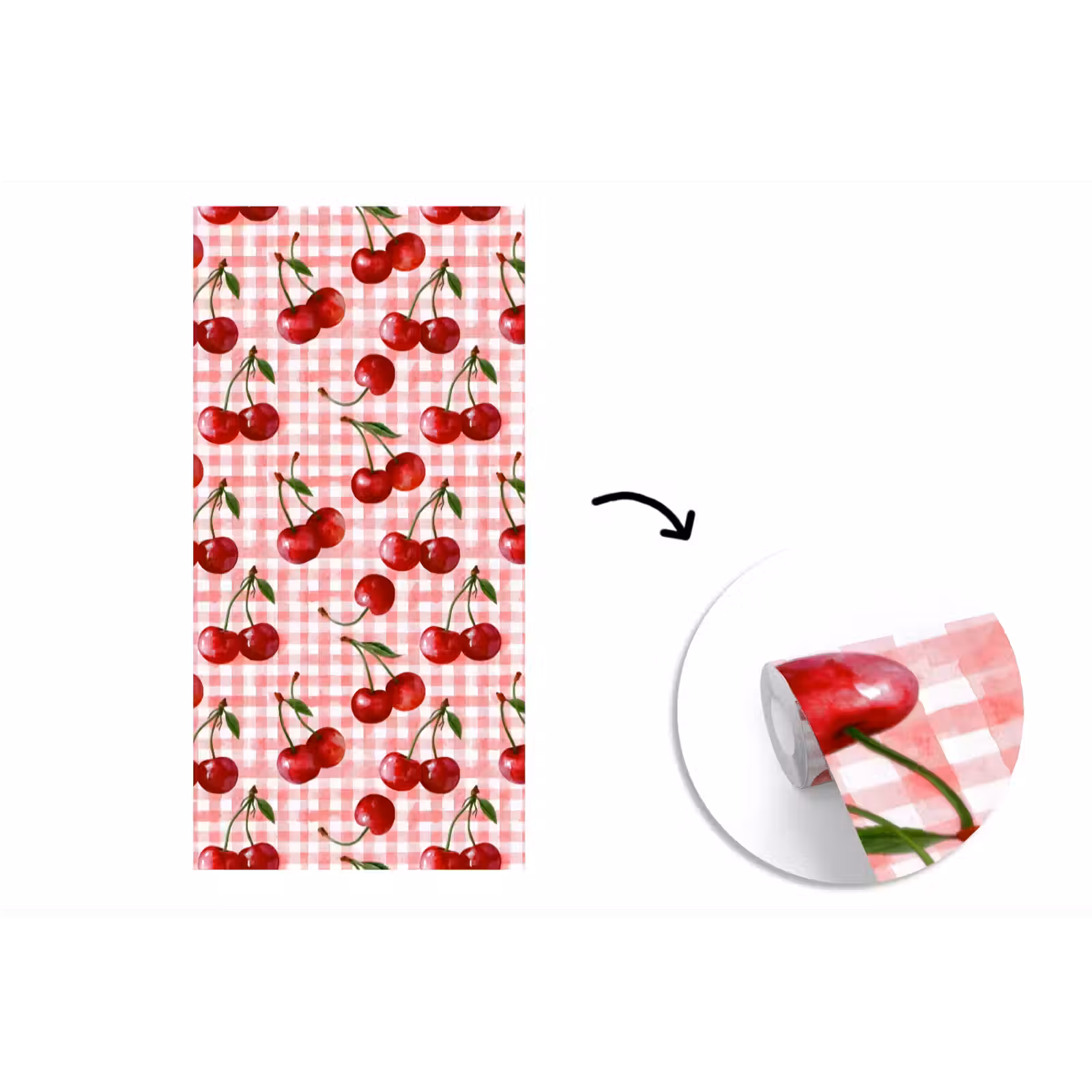 Behang - Kersen - Blokken - Rood — 1
