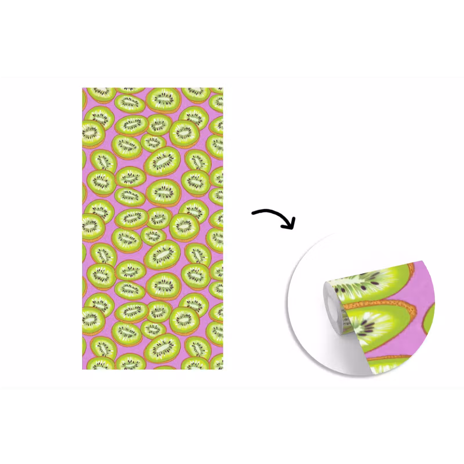 Behang - Kiwi - Speels - Groen — 1