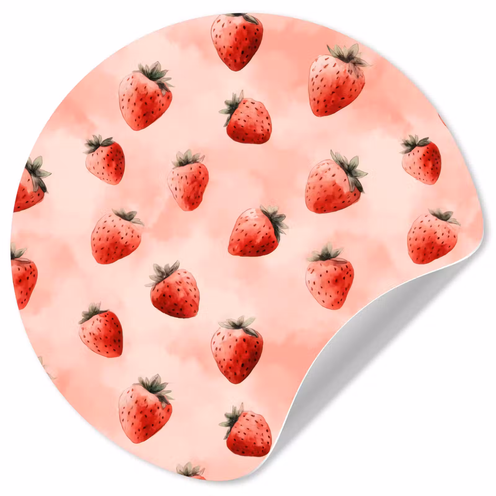 Behangcirkel - Aardbei - Patroon - Roze — 1