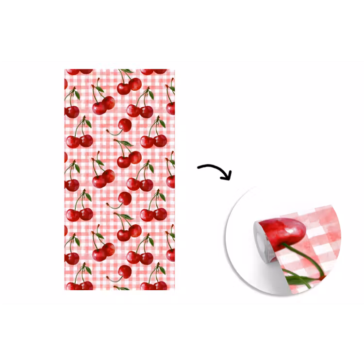Behang - Kersen - Blokken - Rood — 1