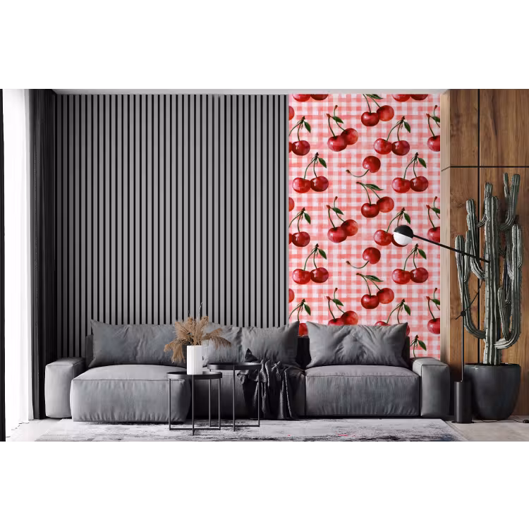 Behang - Kersen - Blokken - Rood — 2