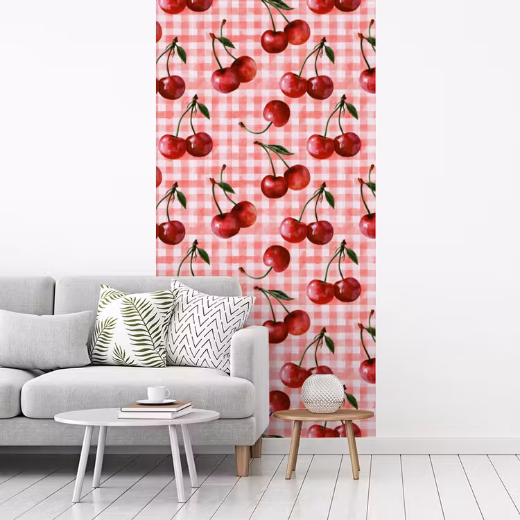 Behang - Kersen - Blokken - Rood — 3