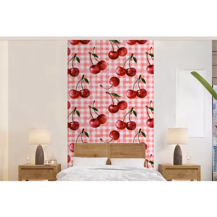 Behang - Kersen - Blokken - Rood — 5