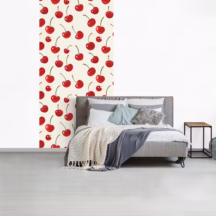 Behang - Kersen - Minimalistisch - Rood — 4