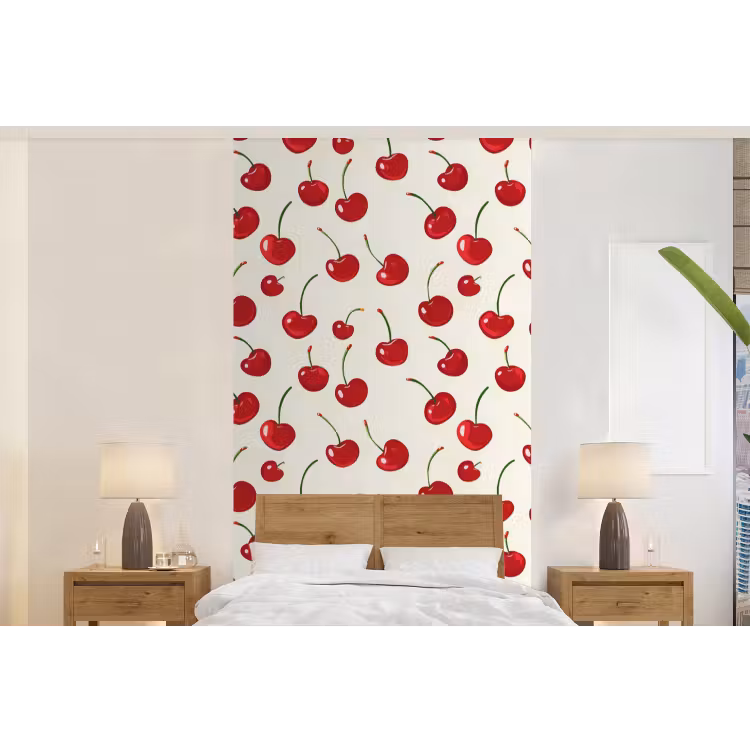 Behang - Kersen - Minimalistisch - Rood — 5