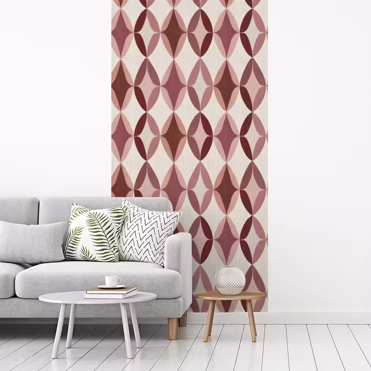 Behang - Ovaal - Textuur - Roze — 3