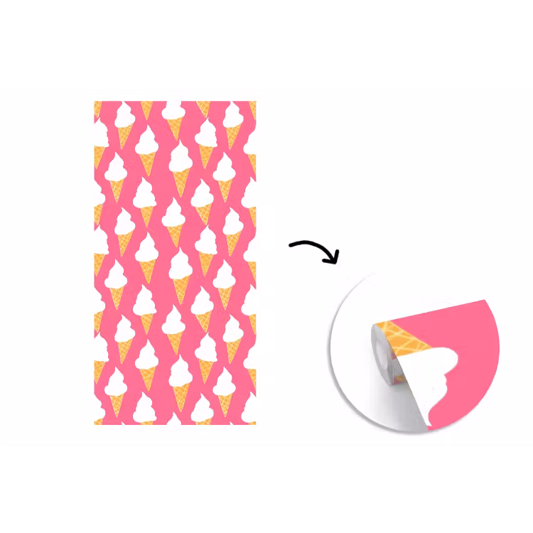 Behang - Softijs - Horentje - Roze — 1