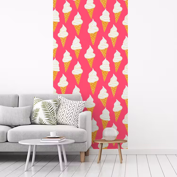 Behang - Softijs - Horentje - Roze — 3