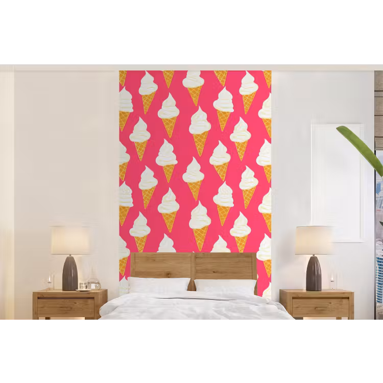 Behang - Softijs - Horentje - Roze — 5