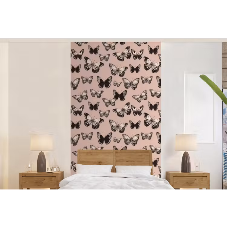 Behang - Tijdloos - Vlinders - Perzik — 5