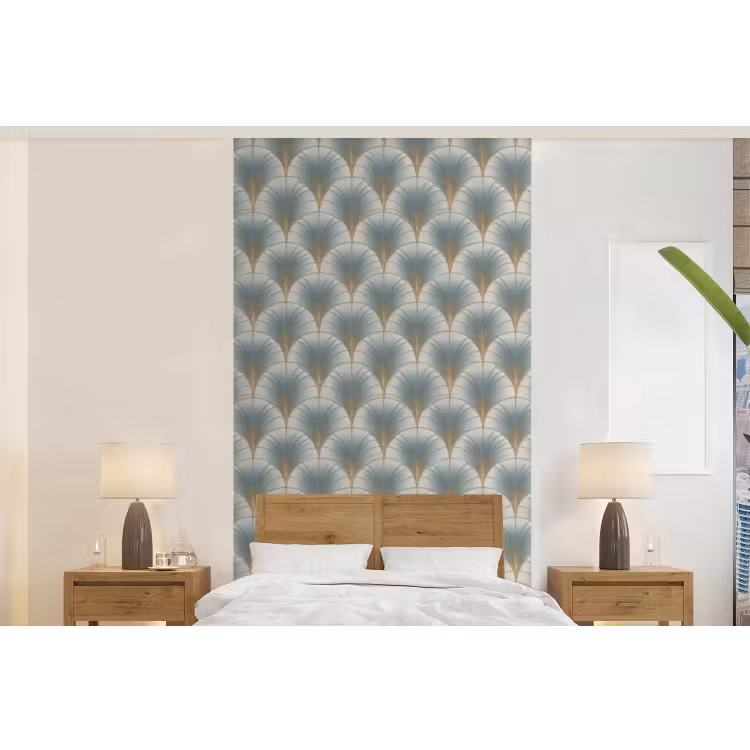 Behang - Waaier - Klassiek - Blauw — 5