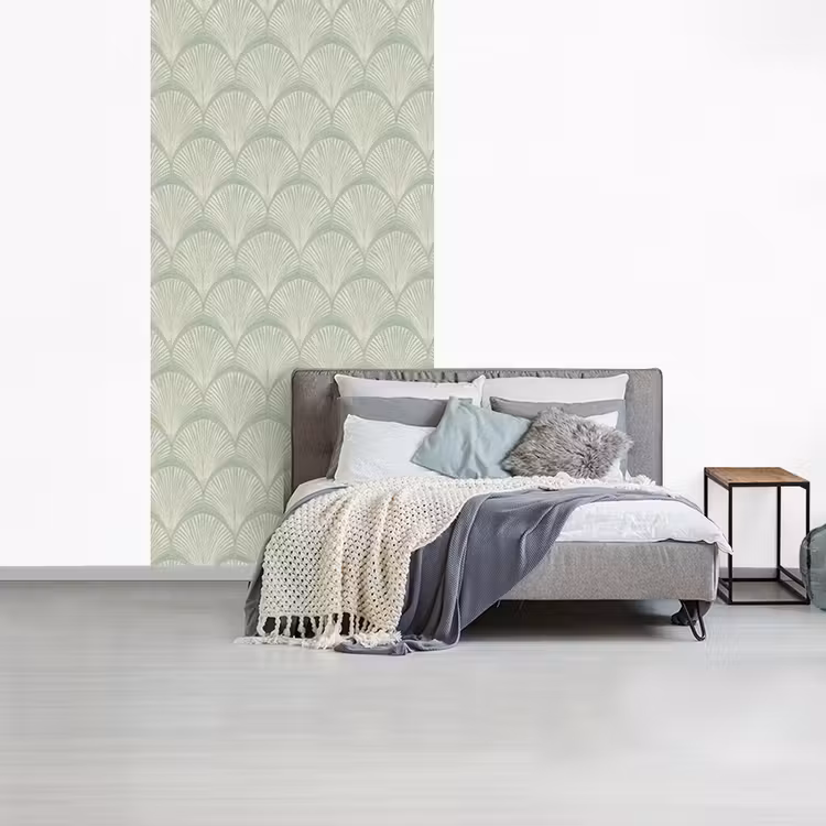 Behang - Waaiers - Patroon - Groen — 4