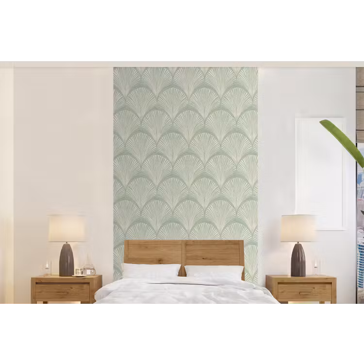 Behang - Waaiers - Patroon - Groen — 5