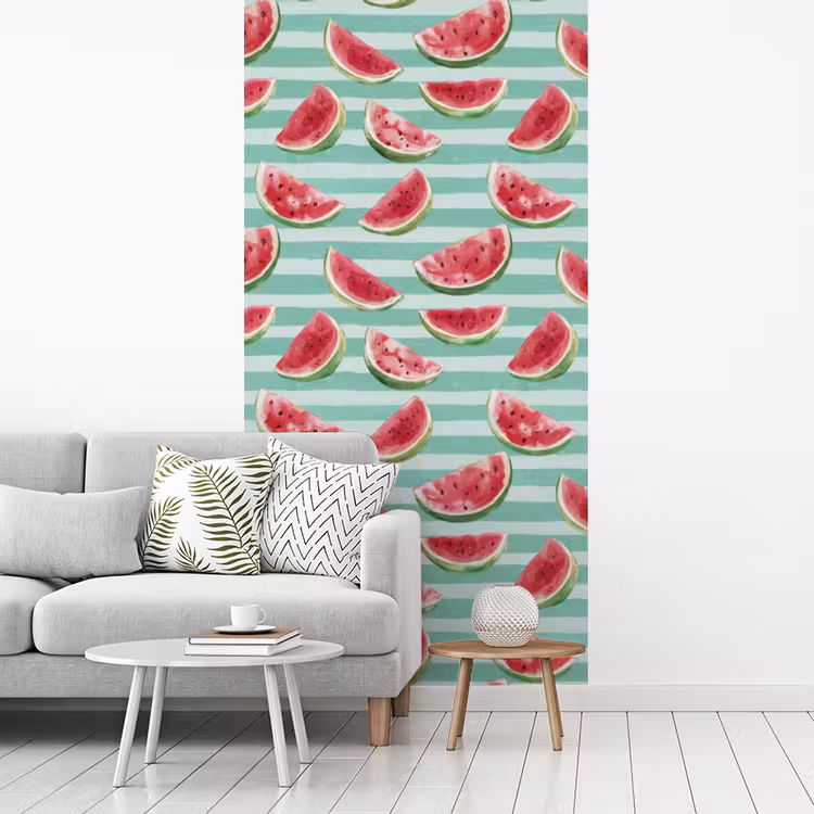 Behang - Watermeloen - Strepen - Groen — 3