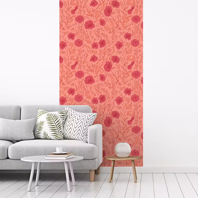Behang - Weidebloemen - Romantisch - Roze — 3