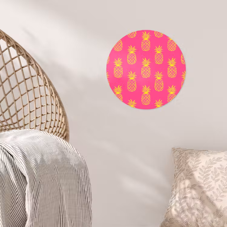 Behangcirkel - Ananas - Trendy - Roze — 5