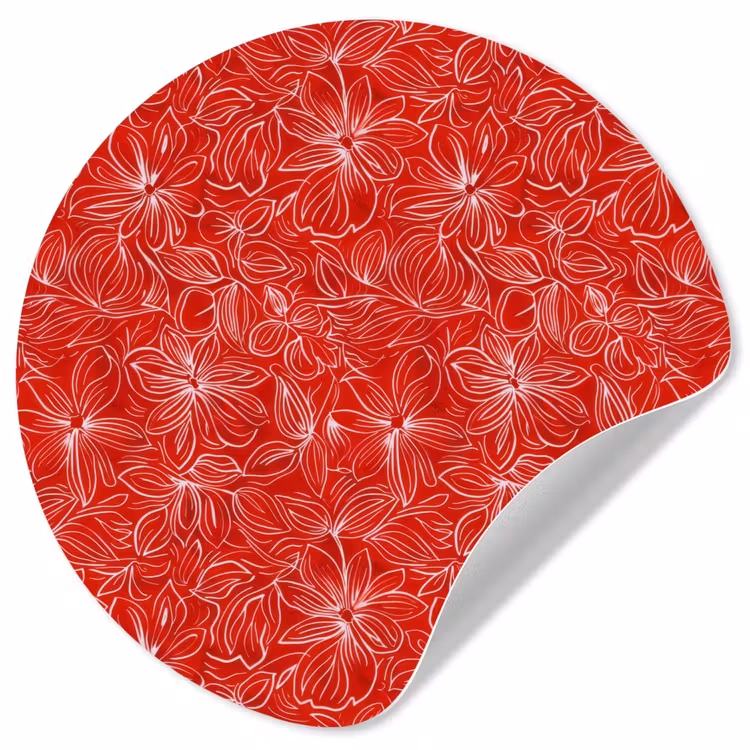 Behangcirkel - Bloemen - Patroon - Rood — 1