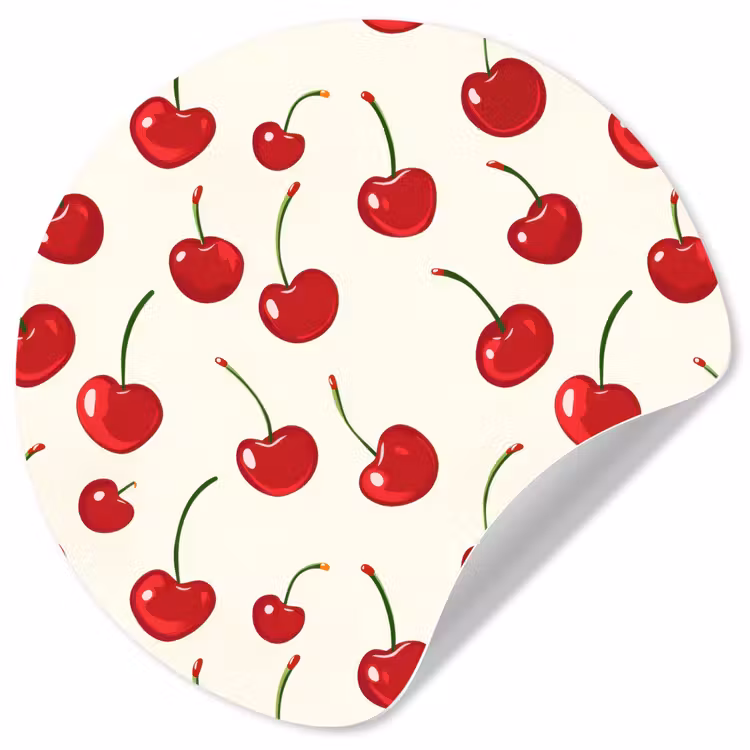 Behangcirkel - Kersen - Minimalistisch - Rood — 1