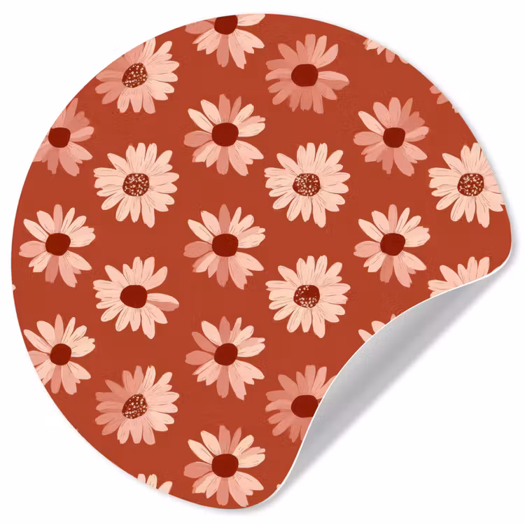 Behangcirkel - Madelief - Retro - Terracotta — 1