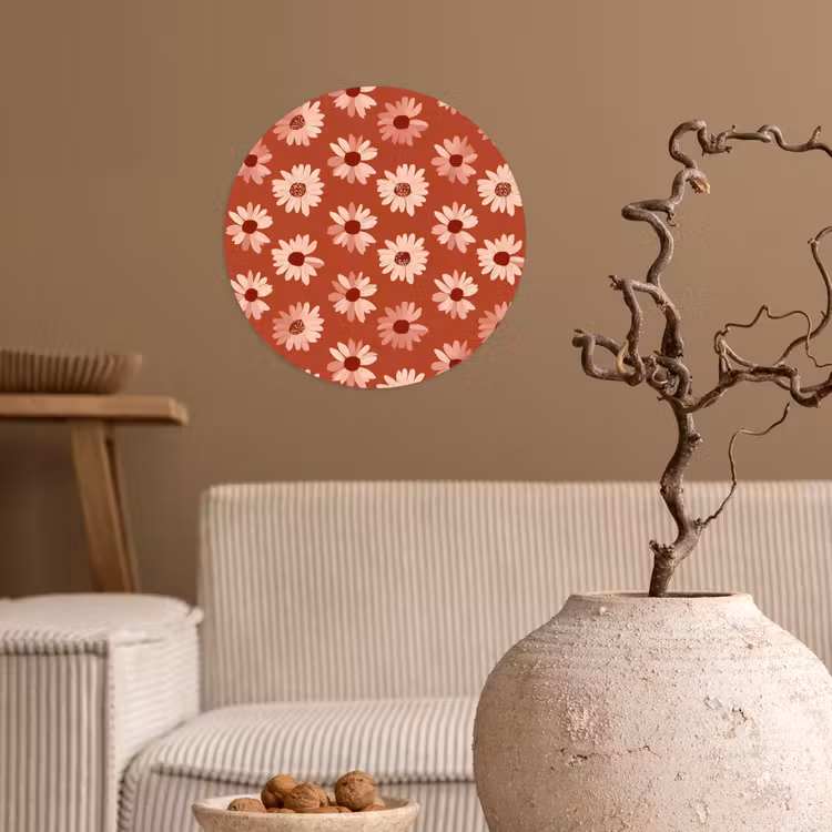 Behangcirkel - Madelief - Retro - Terracotta — 2