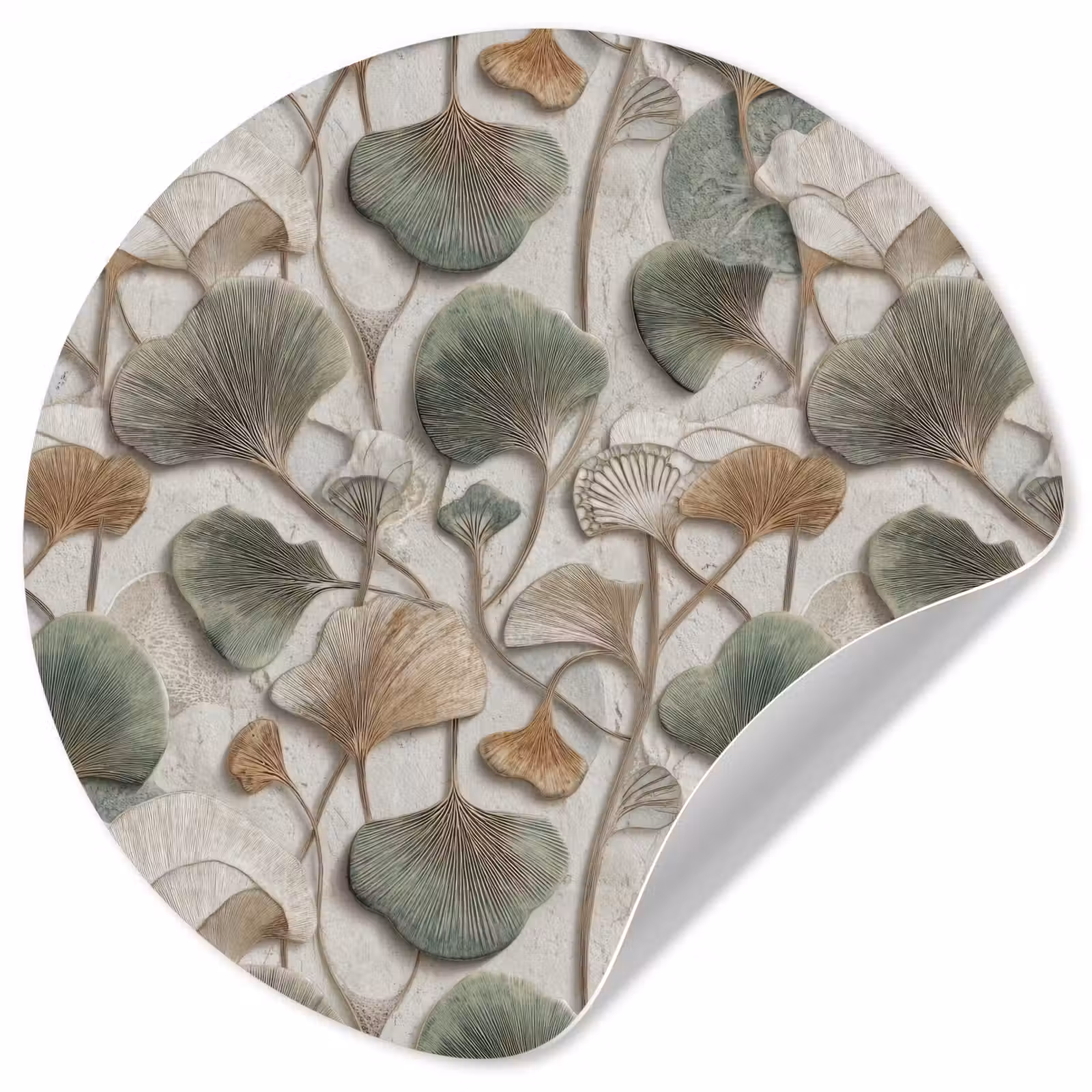 Behangcirkel - Elegant - Bladeren - Groen — 1