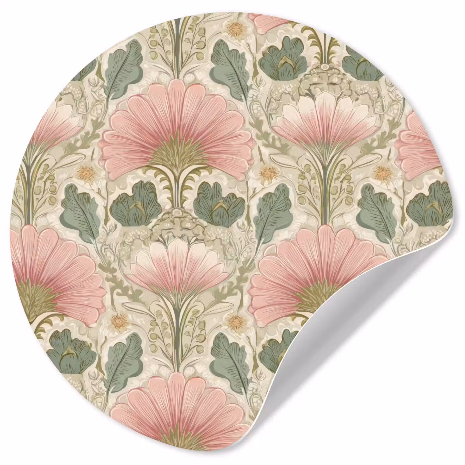 Behangcirkel - Klassiek - Patroon - Roze — 1