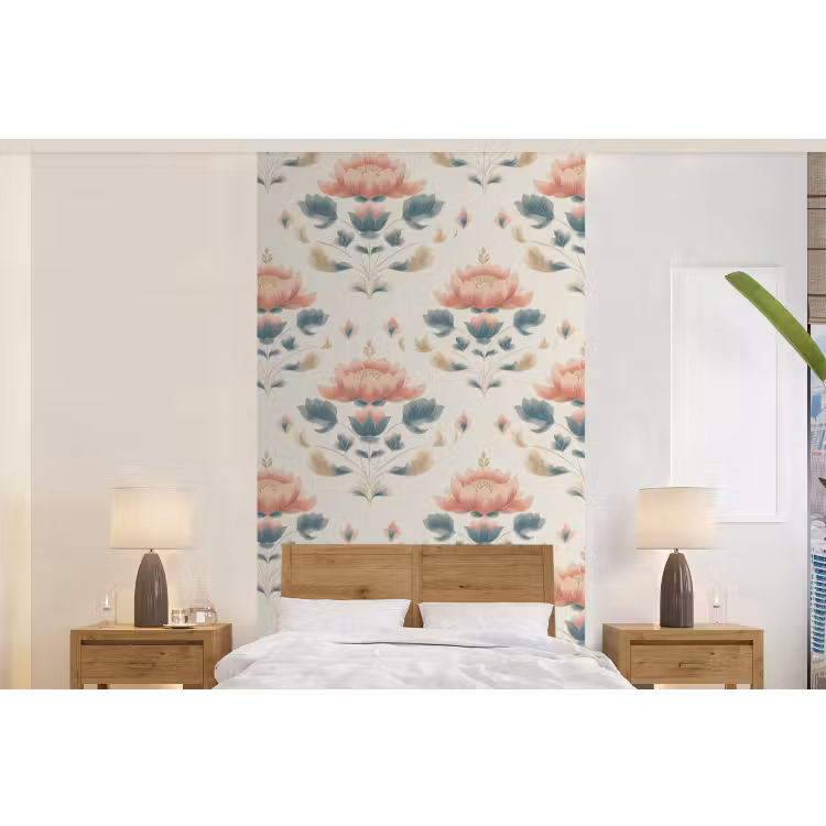 Behang - Lotus - Bloemen - Roze — 5