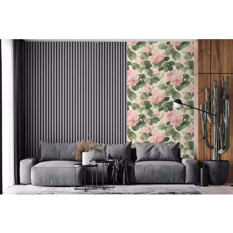 Behang - Rozen - Botanisch - Roze — 2