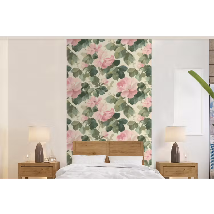 Behang - Rozen - Botanisch - Roze — 5
