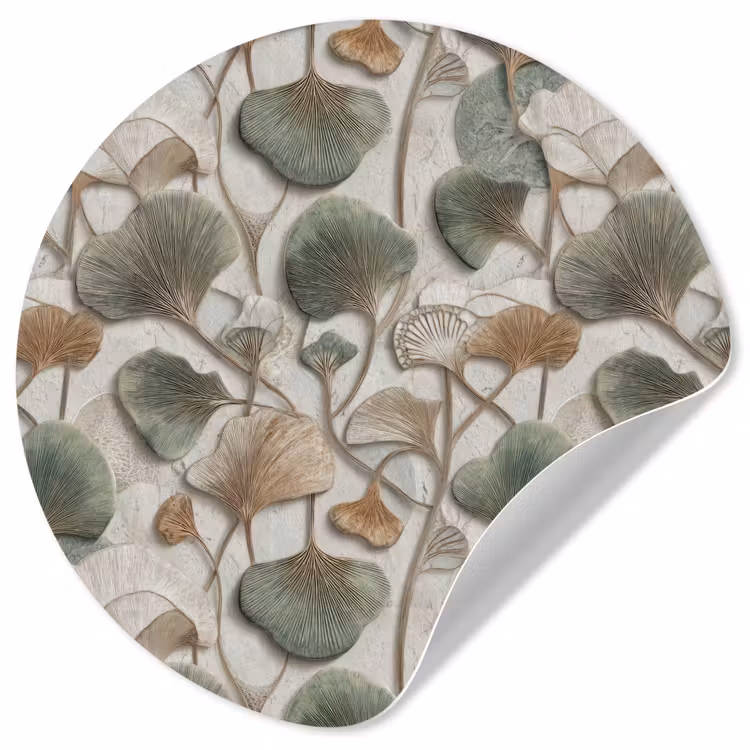 Behangcirkel - Elegant - Bladeren - Groen — 1