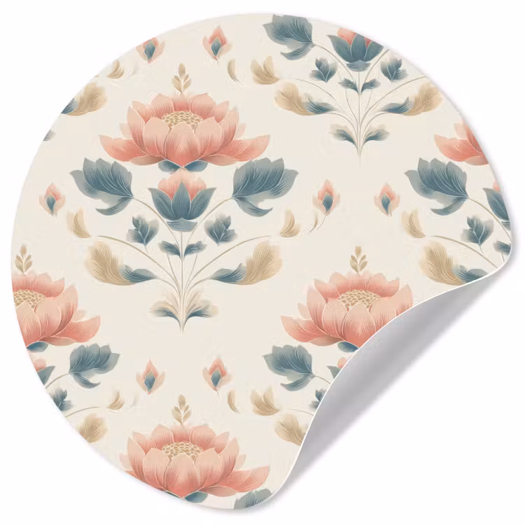 Behangcirkel - Lotus - Bloemen - Roze — 1