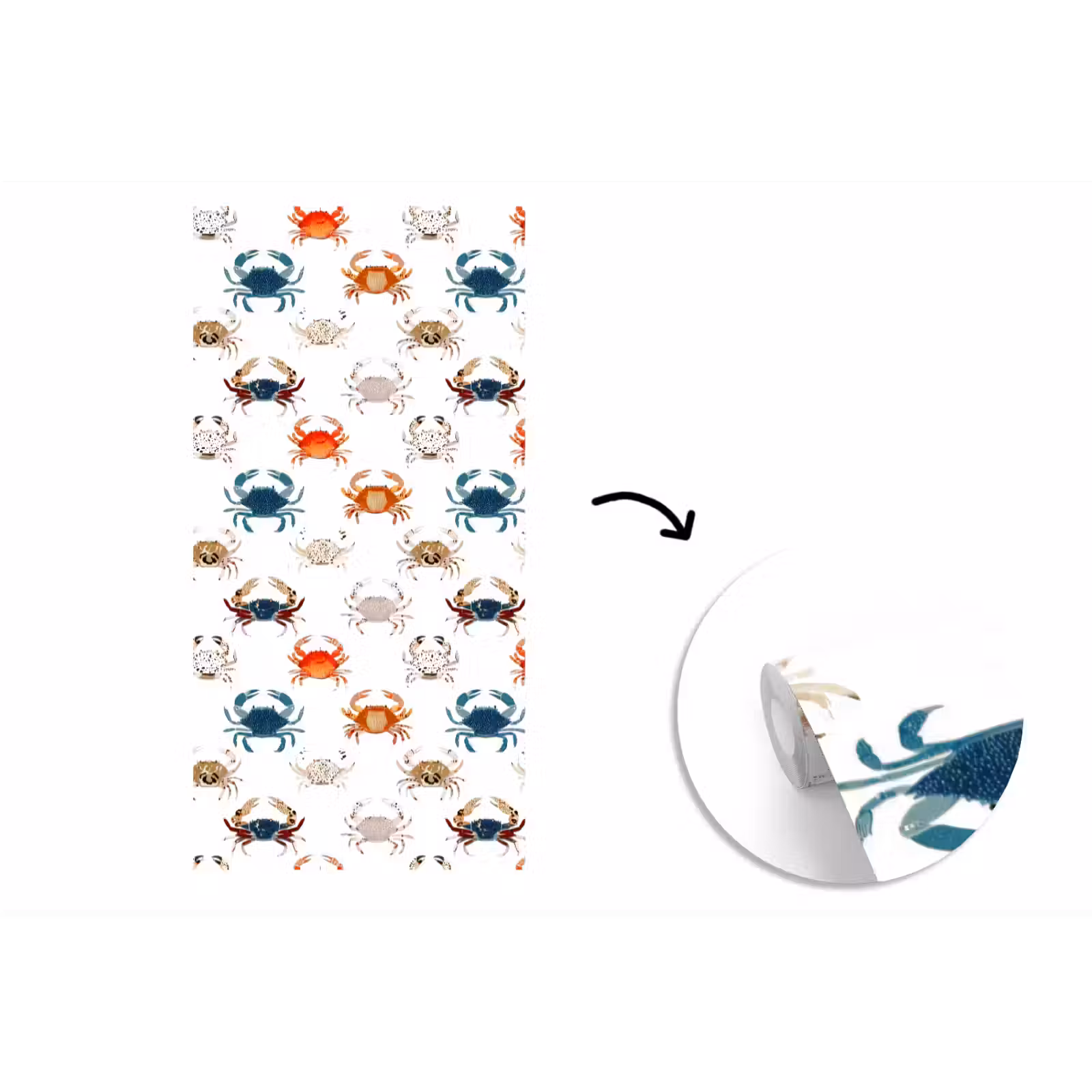 Behang - Krabben - Speels - Kleurrijk — 1